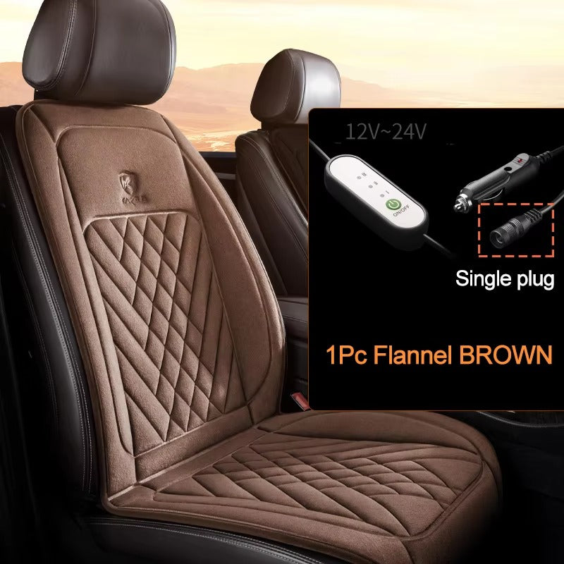 Heated Car Seat Flannel Cushion