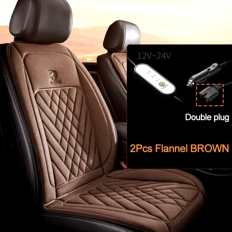 Heated Car Seat Flannel Cushion