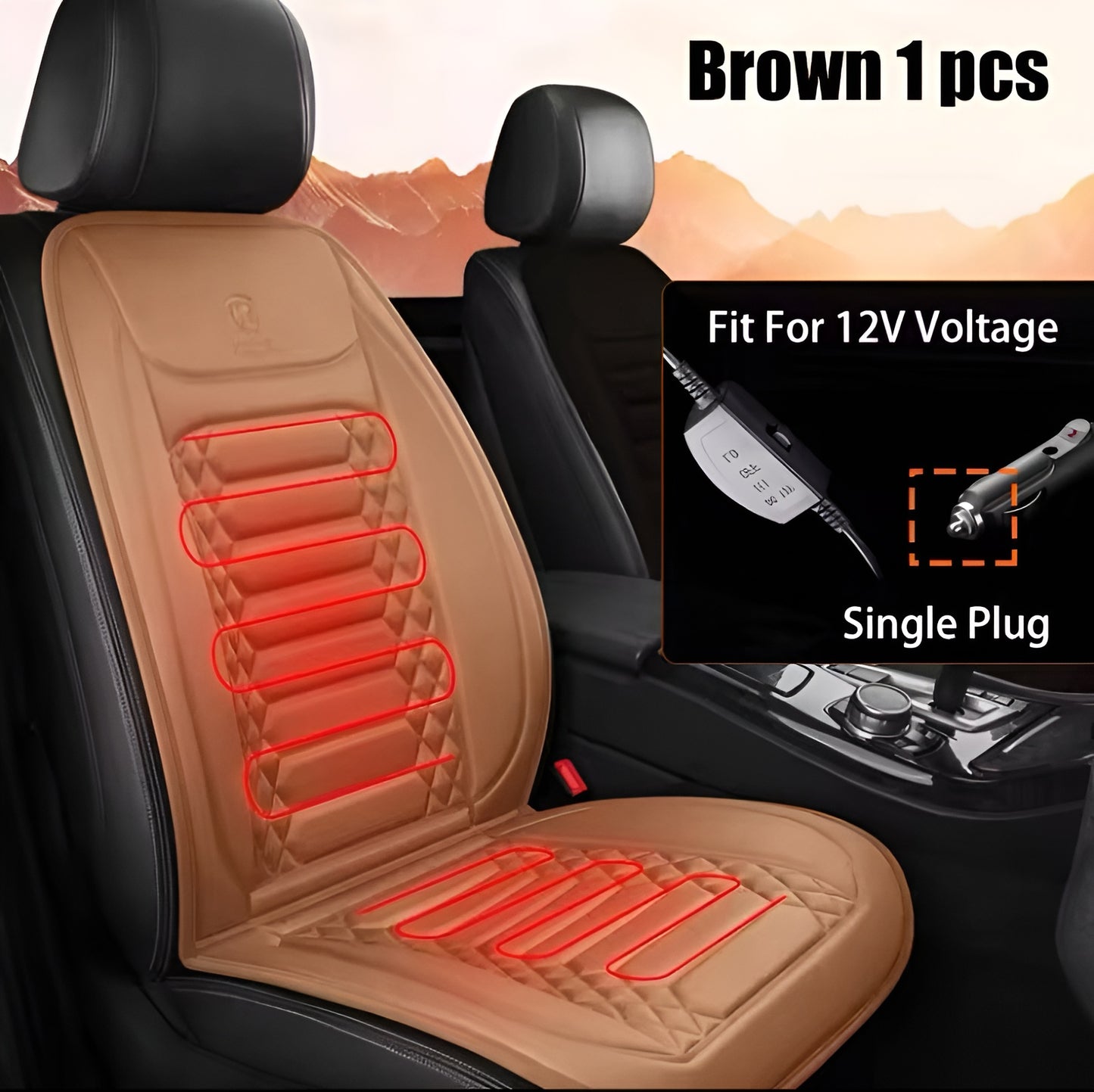 Winter Heated Car Seat Cover 12V