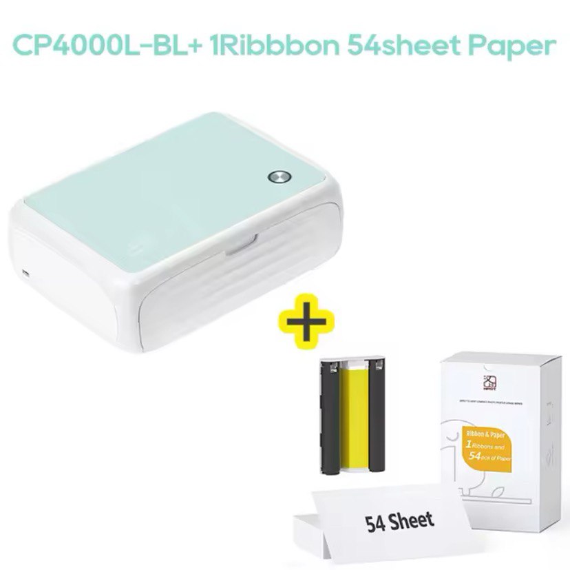 HPRT CP4000L Mini Full-Color Photo Printer – 300dpi, 4x6 Inch, WiFi & Bluetooth, Thermal Sublimation for Home Use